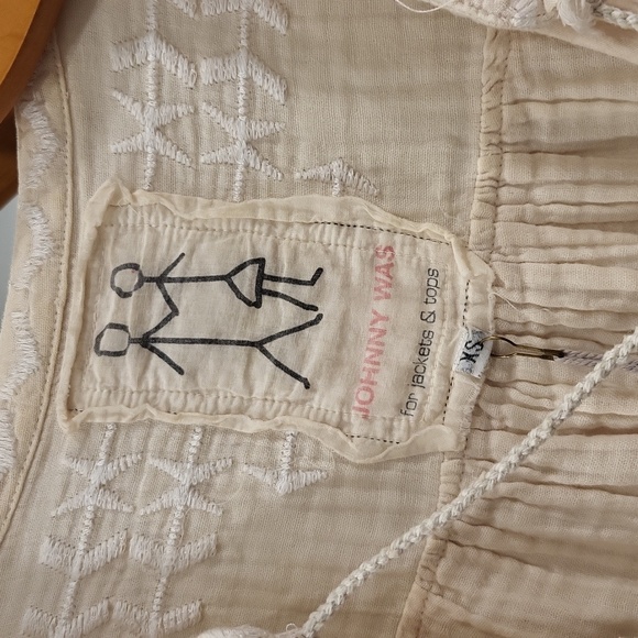 Johnny Was Prairie boho flowy cotton hippy blouse rare new with tags - Picture 6 of 11